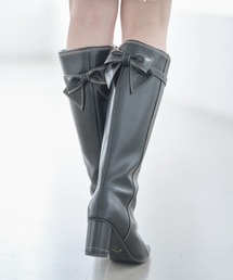tocco closet | ２ＷＡＹリボン付きフェイクレザーロングブーツ(ブーツ)