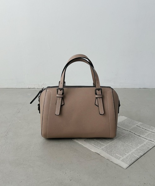 un+frame（アンフレーム）の「boston shoulder bag／2WAYステッチボストンショルダーバッグ（ショルダーバッグ・レディース・ダークブラウン/グリーン/ブラック/ベージュ・FREE）」の21枚目の写真