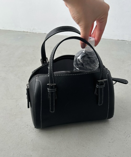 un+frame（アンフレーム）の「boston shoulder bag／2WAYステッチボストンショルダーバッグ（ショルダーバッグ・レディース・ダークブラウン/グリーン/ブラック/ベージュ・FREE）」の10枚目の写真