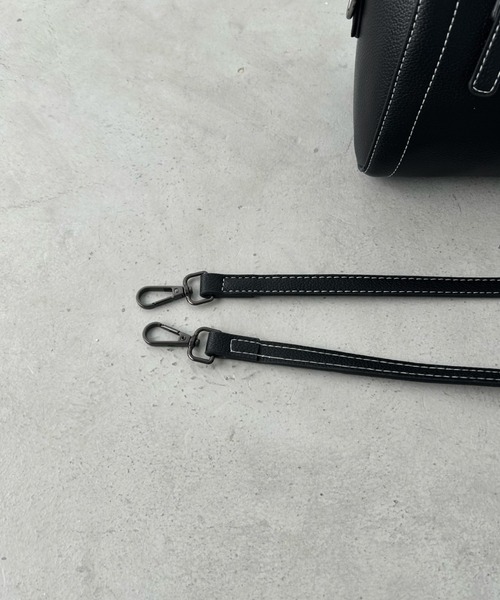 un+frame（アンフレーム）の「boston shoulder bag／2WAYステッチボストンショルダーバッグ（ショルダーバッグ・レディース・ダークブラウン/グリーン/ブラック/ベージュ・FREE）」の15枚目の写真