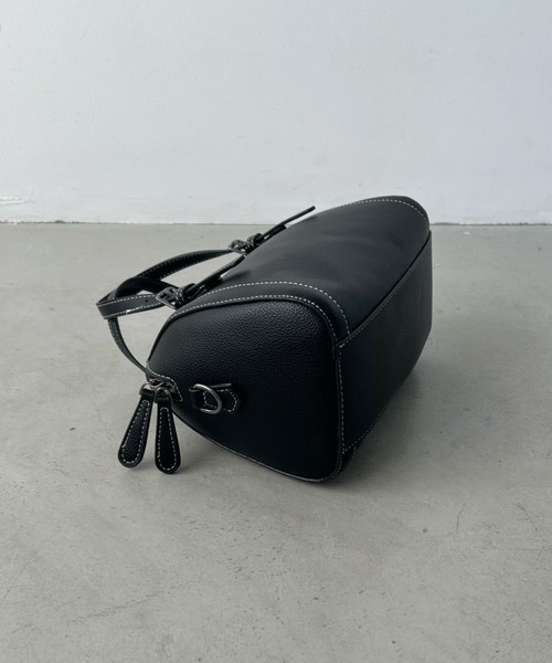 un+frame（アンフレーム）の「boston shoulder bag／2WAYステッチボストンショルダーバッグ（ショルダーバッグ・レディース・ダークブラウン/グリーン/ブラック/ベージュ・FREE）」の14枚目の写真