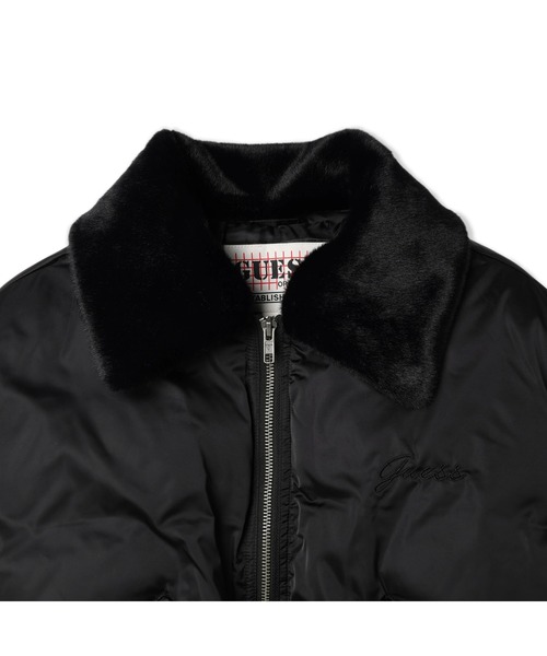 Guess（ゲス）の「GUESS Originals Fur Nylon Bomber（ブルゾン・レディース・ブラック・MEDIUM/X-SMALL/SMALL）」の3枚目の写真