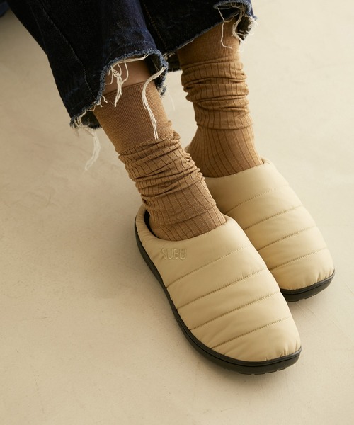 SALON adam et rope'（サロン アダム エ ロペ）の「【SUBU（スブ）】ダウンサンダル/BEIGE（スリッポン・レディース・ベージュ・1/0）」の2枚目の写真