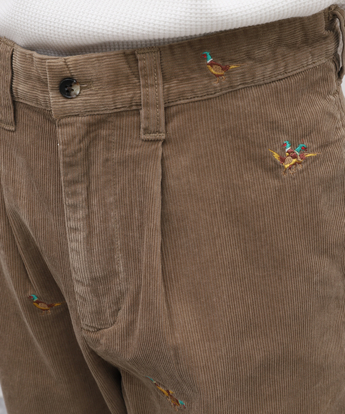 JOURNAL STANDARD relume（ジャーナルスタンダード　レリューム）の「総柄 刺しゅうコーデュロイ イージーパンツ "BIRD"（その他パンツ・メンズ・ブラック/ウッド・MEDIUM/LARGE）」の13枚目の写真