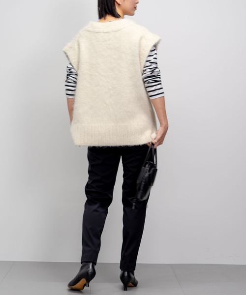 BARNYARDSTORM（バンヤードストーム）の「BARNYARDSTORM / ファーライクニットベスト（ベスト・レディース・オフホワイト/グレー・FREE）」の15枚目の写真