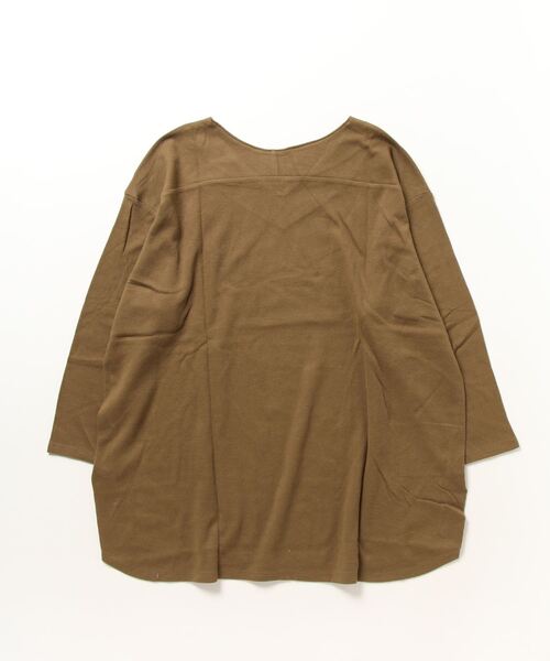 atONE(アットワン)の「atONE ワッフルロングスリーブプルオーバー(Tシャツ/カットソー・レディース・ブラック/杢グレー/カーキ/パープル/オレンジ/ホワイト/ネイビー・M~L/4L~5L/LL~3L)」の8枚目の写真