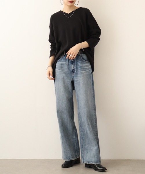 atONE(アットワン)の「atONE ワッフルロングスリーブプルオーバー(Tシャツ/カットソー・レディース・ブラック/杢グレー/カーキ/パープル/オレンジ/ホワイト/ネイビー・M~L/4L~5L/LL~3L)」の18枚目の写真