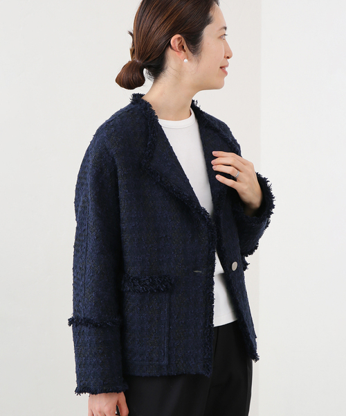 IENA（イエナ）の「＆NAVY ネイビーツイードジャケット（その他