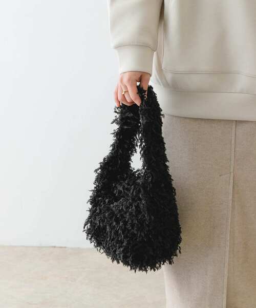 RODE SKO（ロデスコ）の「フリンジワンショルダーバッグ（ショルダーバッグ・レディース・ブラック/ベージュ・ONE）」の5枚目の写真