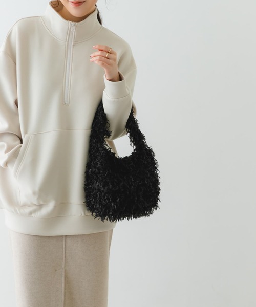 RODE SKO（ロデスコ）の「フリンジワンショルダーバッグ（ショルダーバッグ・レディース・ブラック/ベージュ・ONE）」の7枚目の写真