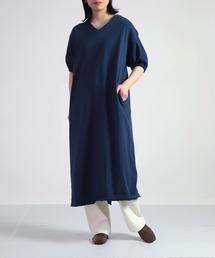 [ OWLEYE by domingo / アウルアイ ] コットン天竺ボリュームスリーブワンピース