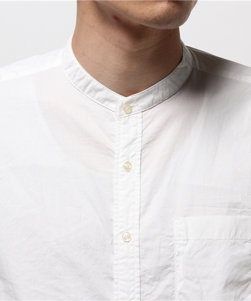 RAGEBLUE（レイジブルー）の「タイプライターバンドカラーシャツ7分袖/567882（シャツ/ブラウス・メンズ・オリーブ/キャメル/ホワイト/ダークグリーン・MEDIUM/LARGE）」の12枚目の写真