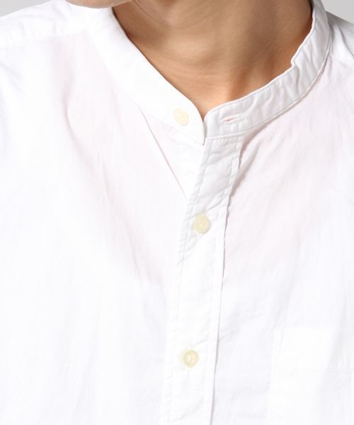 RAGEBLUE（レイジブルー）の「タイプライターバンドカラーシャツ7分袖/567882（シャツ/ブラウス・メンズ・オリーブ/キャメル/ホワイト/ダークグリーン・MEDIUM/LARGE）」の22枚目の写真