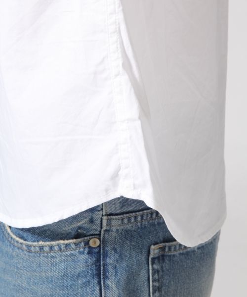 RAGEBLUE（レイジブルー）の「タイプライターバンドカラーシャツ7分袖/567882（シャツ/ブラウス・メンズ・オリーブ/キャメル/ホワイト/ダークグリーン・MEDIUM/LARGE）」の16枚目の写真