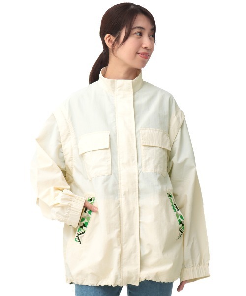 チチカカ(チチカカ)の「2WAYマウンテンジャケット(ブルゾン・レディース・ホワイト/ブラック・FREE)」の13枚目の写真