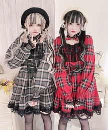 MA＊RS マーブル 薔薇柄 コルセット ハートボタン フリル レース