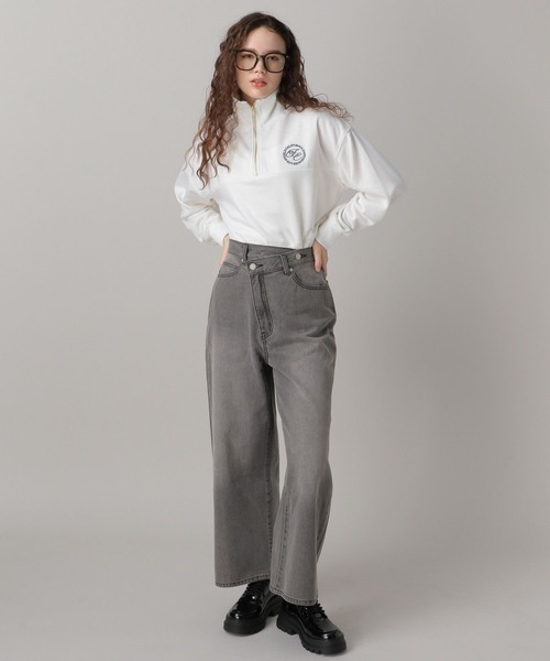FOREVER 21（フォーエバー トゥエンティーワン）の「【2024SS】ハーフジップスウェット（スウェット・レディース・ホワイト/ネイビー/オレンジ・FREE）」の14枚目の写真