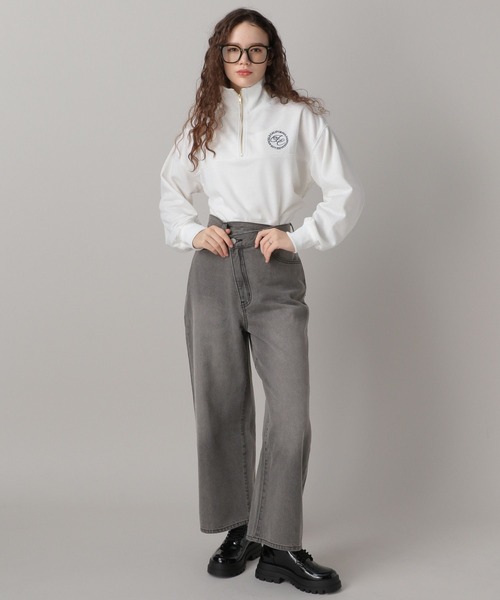 FOREVER 21（フォーエバー トゥエンティーワン）の「【2024SS】ハーフジップスウェット（スウェット・レディース・ホワイト/ネイビー/オレンジ・FREE）」の15枚目の写真