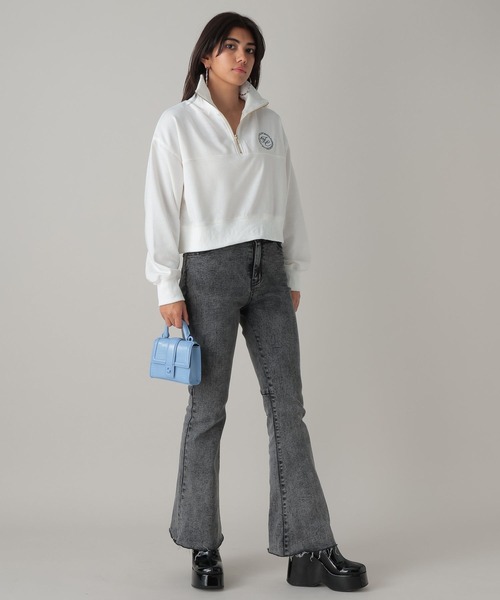 FOREVER 21（フォーエバー トゥエンティーワン）の「【2024SS】ハーフジップスウェット（スウェット・レディース・ホワイト/ネイビー/オレンジ・FREE）」の20枚目の写真