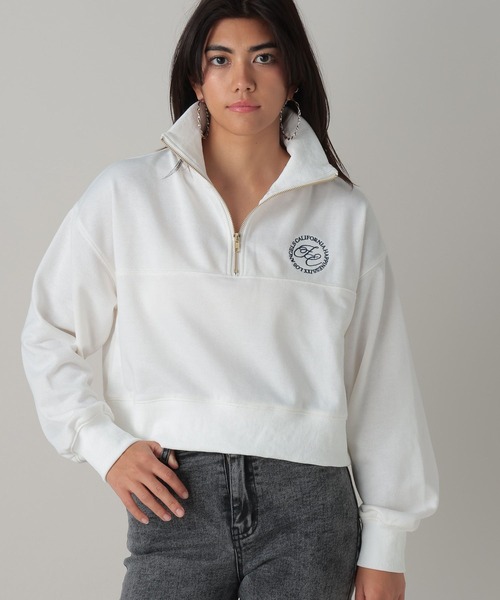 FOREVER 21（フォーエバー トゥエンティーワン）の「【2024SS】ハーフジップスウェット（スウェット・レディース・ホワイト/ネイビー/オレンジ・FREE）」の21枚目の写真