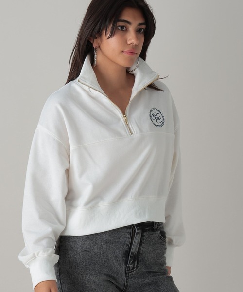FOREVER 21（フォーエバー トゥエンティーワン）の「【2024SS】ハーフジップスウェット（スウェット・レディース・ホワイト/ネイビー/オレンジ・FREE）」の22枚目の写真