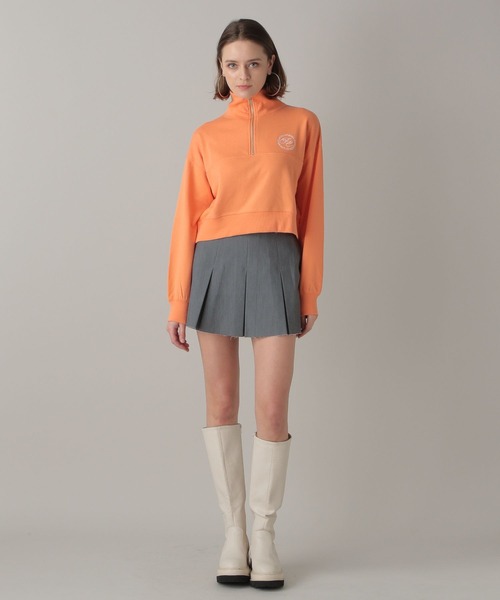FOREVER 21（フォーエバー トゥエンティーワン）の「【2024SS】ハーフジップスウェット（スウェット・レディース・ホワイト/ネイビー/オレンジ・FREE）」の8枚目の写真