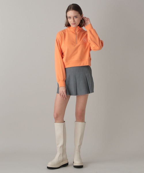 FOREVER 21（フォーエバー トゥエンティーワン）の「【2024SS】ハーフジップスウェット（スウェット・レディース・ホワイト/ネイビー/オレンジ・FREE）」の9枚目の写真