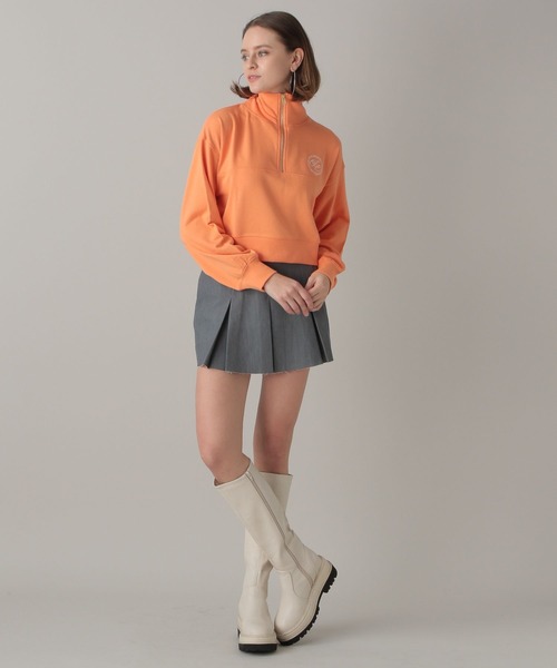 FOREVER 21（フォーエバー トゥエンティーワン）の「【2024SS】ハーフジップスウェット（スウェット・レディース・ホワイト/ネイビー/オレンジ・FREE）」の10枚目の写真