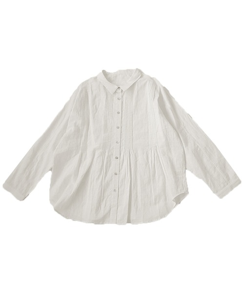 antiqua(アンティカ)の「綿麻シャツ(シャツ/ブラウス・レディース・ブラック/ナチュラル・R/P)」の11枚目の写真