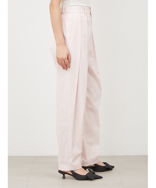 Mila Owen（ミラオーウェン）の「後ろゴム2タックダンディワークパンツ（スラックス・レディース・ピンク/チャコールグレー/アイボリー・0/1）」の7枚目の写真