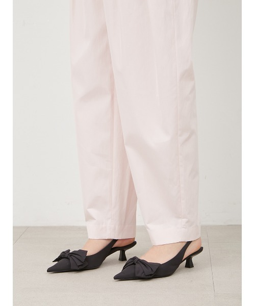 Mila Owen（ミラオーウェン）の「後ろゴム2タックダンディワークパンツ（スラックス・レディース・ピンク/チャコールグレー/アイボリー・0/1）」の10枚目の写真