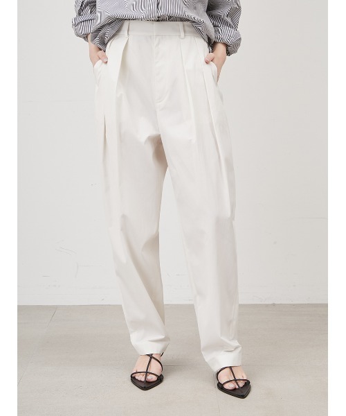 Mila Owen（ミラオーウェン）の「後ろゴム2タックダンディワークパンツ（スラックス・レディース・ピンク/チャコールグレー/アイボリー・0/1）」の14枚目の写真