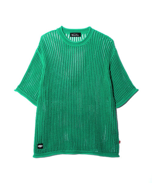 MANASTASH/マナスタッシュ/メッシュサマーセーター/イエロー/Lサイズ MANASTASH マナスタッシュ メッシュ サマー セーター MESH