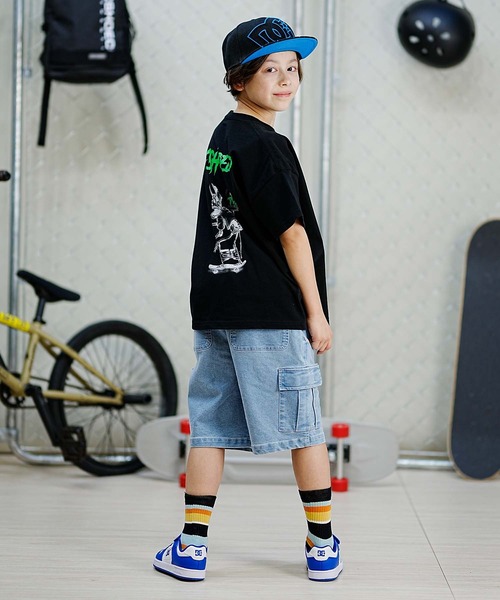 DC(ディーシー)の「DC/ディーシー SKULL SS24 キッズ スカル ショートスリーブ Tシャツ スケートボード 親子コーデ ワイドシルエット 人気デザイン YST241519(Tシャツ/カットソー・キッズ・ホワイト/ブラック/グリーン・100cm/110cm/130cm/140cm/150cm/120cm/160cm)」の16枚目の写真