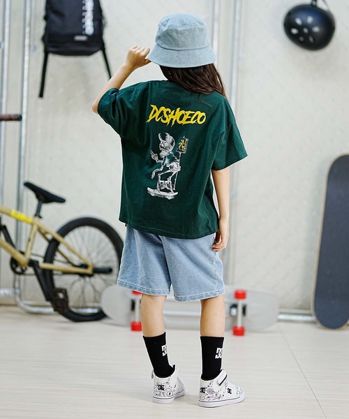 DC(ディーシー)の「DC/ディーシー SKULL SS24 キッズ スカル ショートスリーブ Tシャツ スケートボード 親子コーデ ワイドシルエット 人気デザイン YST241519(Tシャツ/カットソー・キッズ・ホワイト/ブラック/グリーン・100cm/110cm/130cm/140cm/150cm/120cm/160cm)」の21枚目の写真