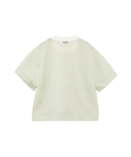 near.nippon.（ニアーニッポン）の「＜near.nippon (ニアー ニッポン)＞ファンシーカットジャカードトップス（Tシャツ/カットソー・レディース・グリーン・FREE）」の2枚目の写真