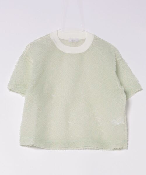 near.nippon.（ニアーニッポン）の「＜near.nippon (ニアー ニッポン)＞ファンシーカットジャカードトップス（Tシャツ/カットソー・レディース・グリーン・FREE）」の7枚目の写真