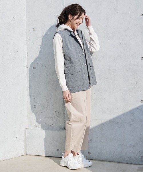 Arnold Palmer（アーノルドパーマー）の「ユーティリティ ワークベスト（ベスト・レディース・アイボリー/杢グレー/ブラック・S/L/M）」の12枚目の写真