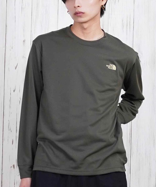 THE NORTH FACE(ザノースフェイス)の「THE NORTH FACE/ザ・ノース・フェイス L/S TNF BUG FREE TEE ロンTEE 防虫 薄手 NT12450(Tシャツ/カットソー・メンズ・ブルーグリーン/ホワイト/ダークグレー/ダークカーキ/オフホワイト/ブルー・M/XL/L)」の4枚目の写真
