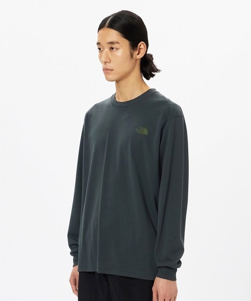 THE NORTH FACE(ザノースフェイス)の「THE NORTH FACE/ザ・ノース・フェイス L/S TNF BUG FREE TEE ロンTEE 防虫 薄手 NT12450(Tシャツ/カットソー・メンズ・ブルーグリーン/ホワイト/ダークグレー/ダークカーキ/オフホワイト/ブルー・M/XL/L)」の8枚目の写真
