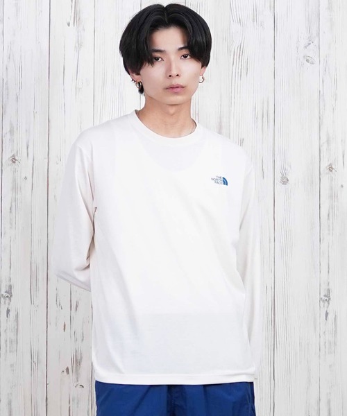 THE NORTH FACE(ザノースフェイス)の「THE NORTH FACE/ザ・ノース・フェイス L/S TNF BUG FREE TEE ロンTEE 防虫 薄手 NT12450(Tシャツ/カットソー・メンズ・ブルーグリーン/ホワイト/ダークグレー/ダークカーキ/オフホワイト/ブルー・M/XL/L)」の15枚目の写真