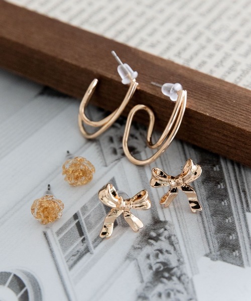 niko and...（ニコアンド）の「モチーフコンビ3セットピアス（ピアス（両耳用）・レディース・その他1/その他2/その他3/その他4/その他5・0）」の4枚目の写真