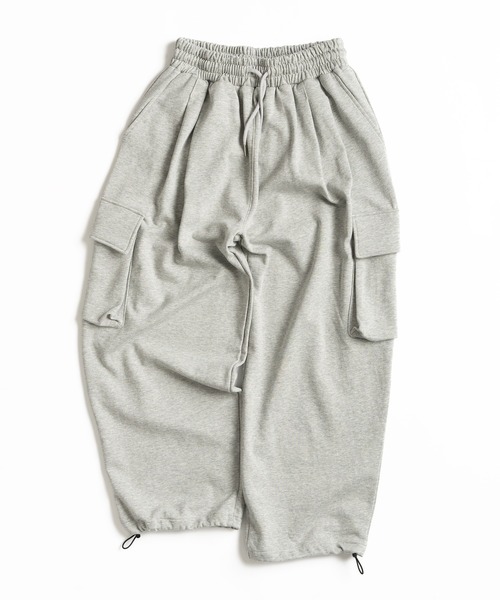 WETTEMPT(ウィテンプト)の「2 TUCK SWEAT CARGO PANTS / ツータックスウェットカーゴパンツ(スウェットパンツ・メンズ・ブラック/グレー・MEDIUM/LARGE/SMALL)」の3枚目の写真
