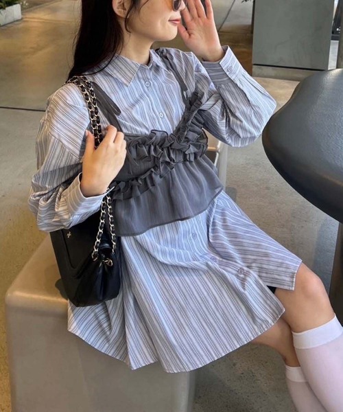 セール】ビスチェセット/マルチウェイロングシャツ（シャツ/ブラウス