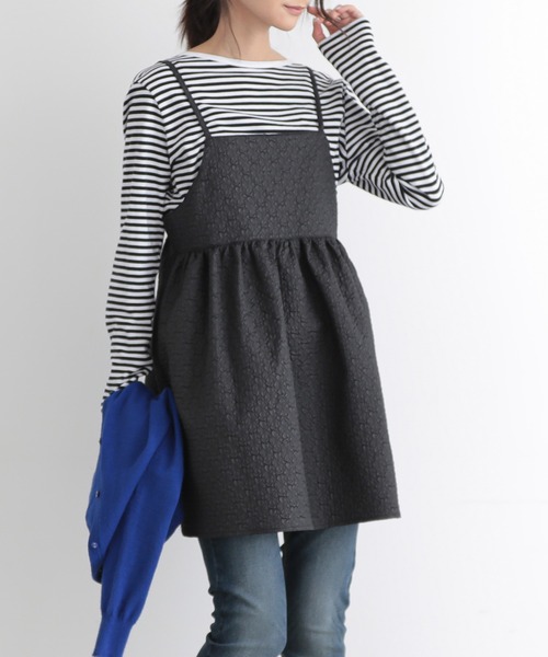 and it_（アンドイット）の「エンボス加工ビスチェキャミソール（キャミソール・レディース・ブラック/ベージュ/ペールイエロー・M/L）」の8枚目の写真