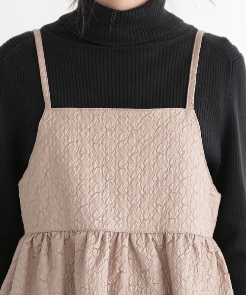 and it_（アンドイット）の「エンボス加工ビスチェキャミソール（キャミソール・レディース・ブラック/ベージュ/ペールイエロー・M/L）」の13枚目の写真