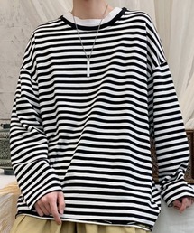 定番×個性派。ダメージ加工 ボーダーロンT