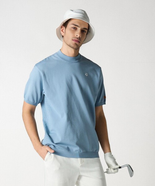 TaylorMade（テーラーメイド）の「【別注】＜TaylorMade×UNITED ARROWS＞ ユニセックス METAL モックネック ポロシャツ（ポロシャツ・メンズ・オフホワイト/ネイビー/コバルトブルー・S/L/XS/M/XL）」の3枚目の写真