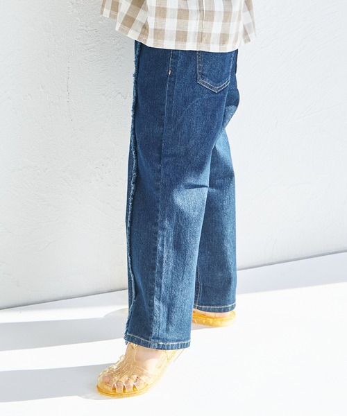 pairmanon（ペアマノン）の「センターライン フリンジデニムパンツ（デニムパンツ・キッズ・インディゴブルー/ライトブルー/ブルー・100/110/120/130/140/150/90）」の18枚目の写真