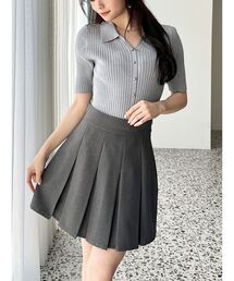 RESEXXY | ロゴ刺繍ポロニットトップス(ニット/セーター)